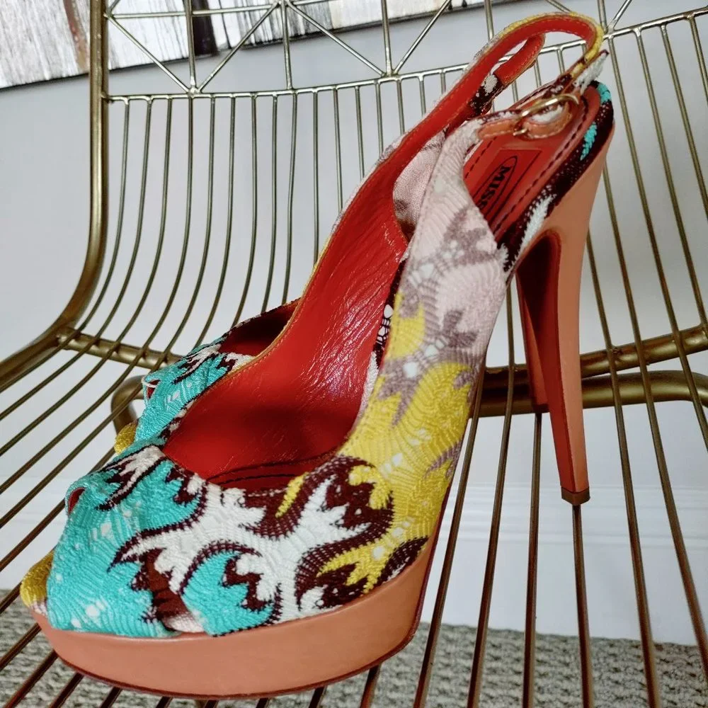 NIB $459 MIssoni slingbacks IT 40 US 9‎